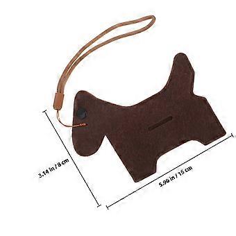 Portable Dog Waste Poop Bags Dispenser with Brown Outdoor Pet Trash Container
