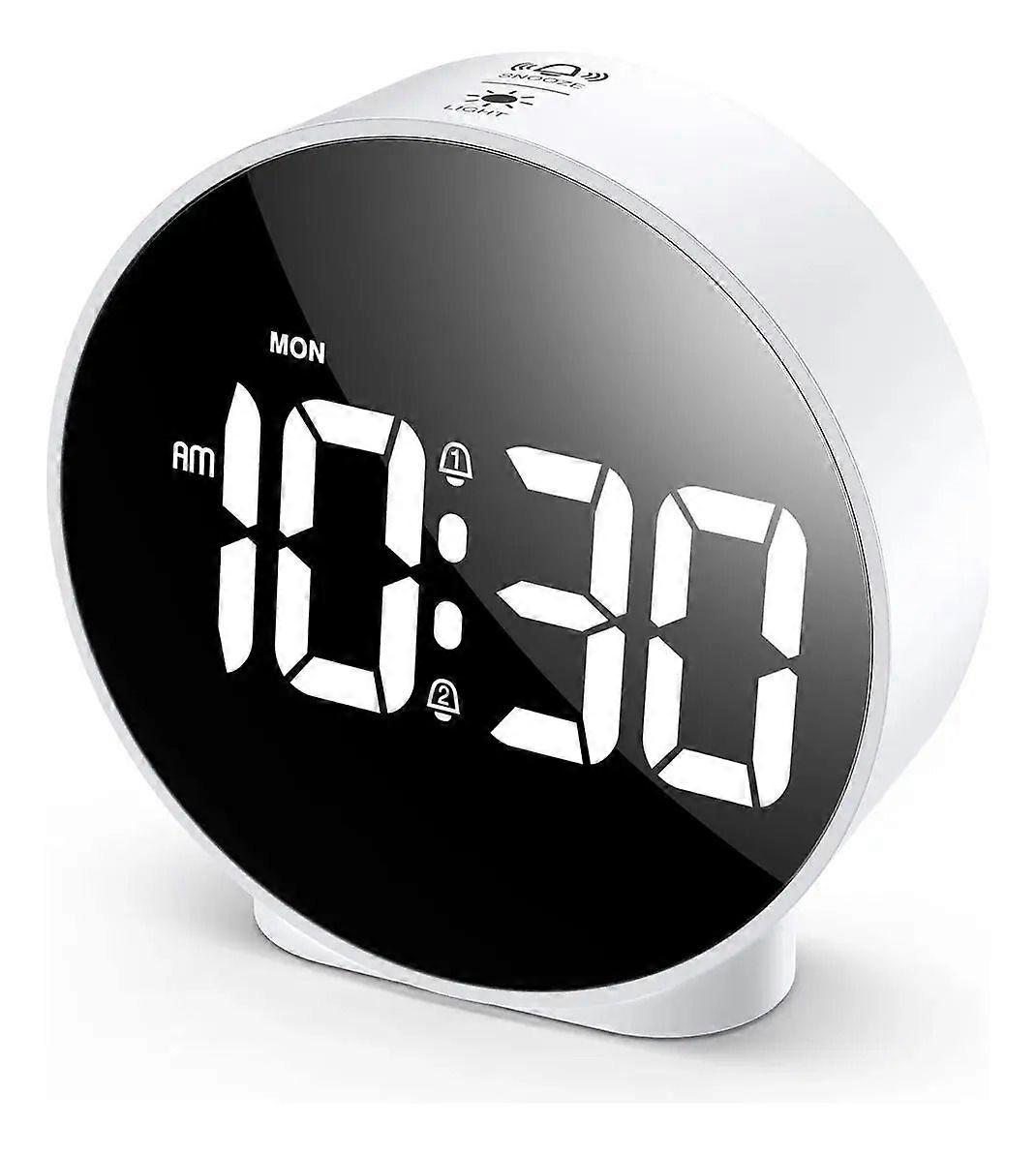 LED Bedside Clock Snooze Display 12 24 Hour