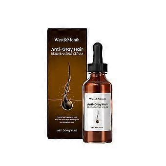 Hair Darkening Essence with Biotin and Polygonum Multiflorum, Moisturizes, Reduces Gray Hair, Promotes Thicker Hair, 30ml