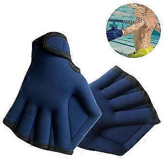 1pair Webbed Swimming Gloves Aquatic Training Paddles Water Resistance