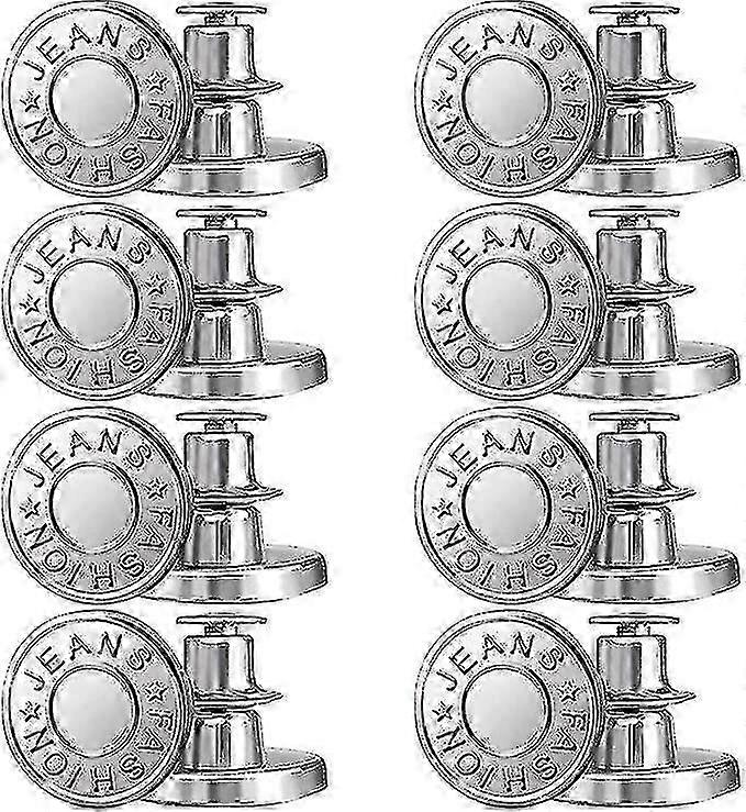 8pcs Jean Button No Sew Instant Button