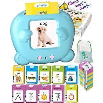 Educational cards - Montessori - 224 words - Toy for 2-year-olds - Screen-free learning - Blue