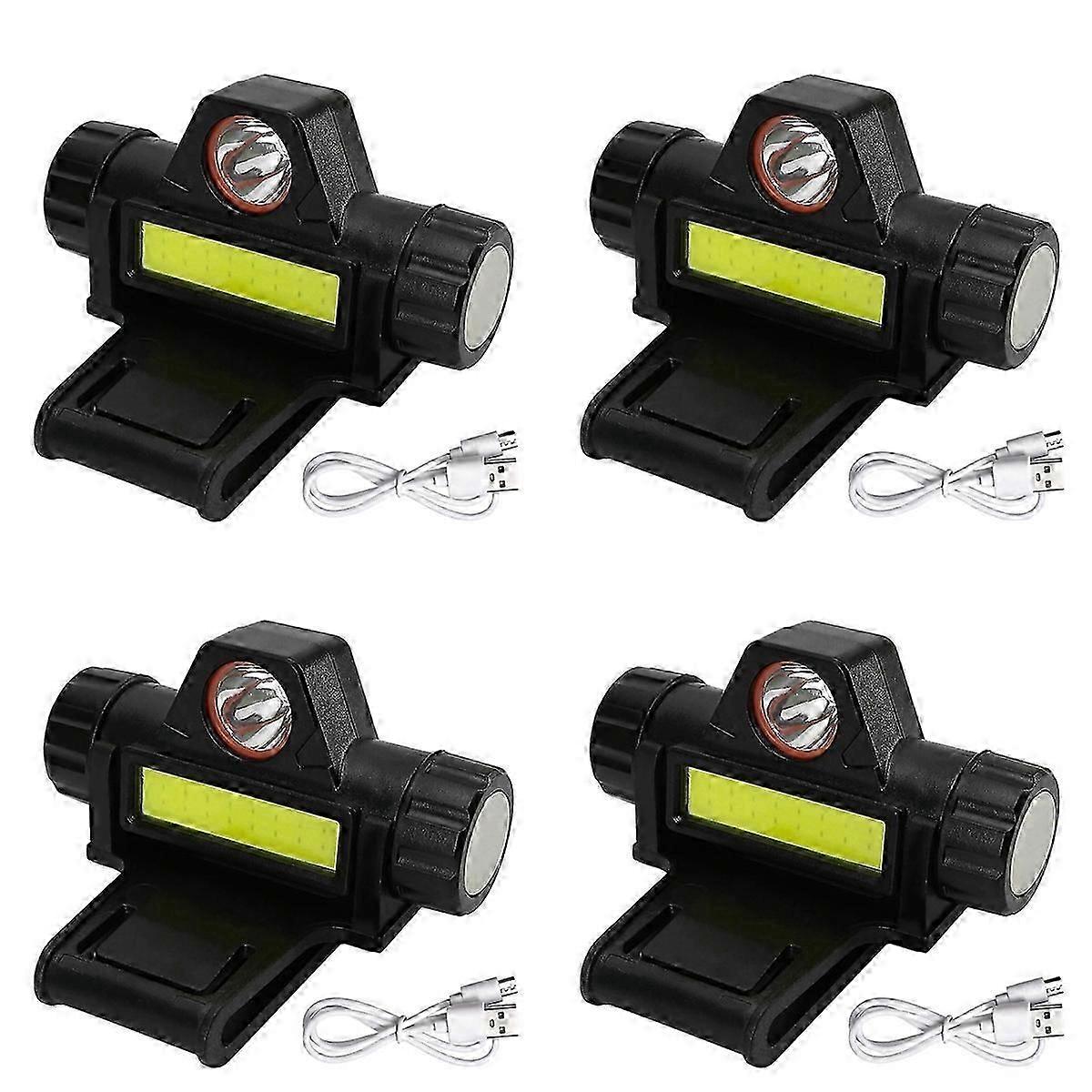 4X Rechargeable Welding Helmet Light Versatile Headlamp Flashlight with Mount Holder, Automatic Dimm