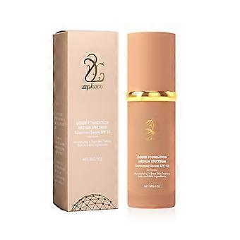 Zephoco Moisturizing Protective Foundation Is Light, Moisturizing, Lustrous, Matte, Clear, Adheres Well And Does Not Smudge