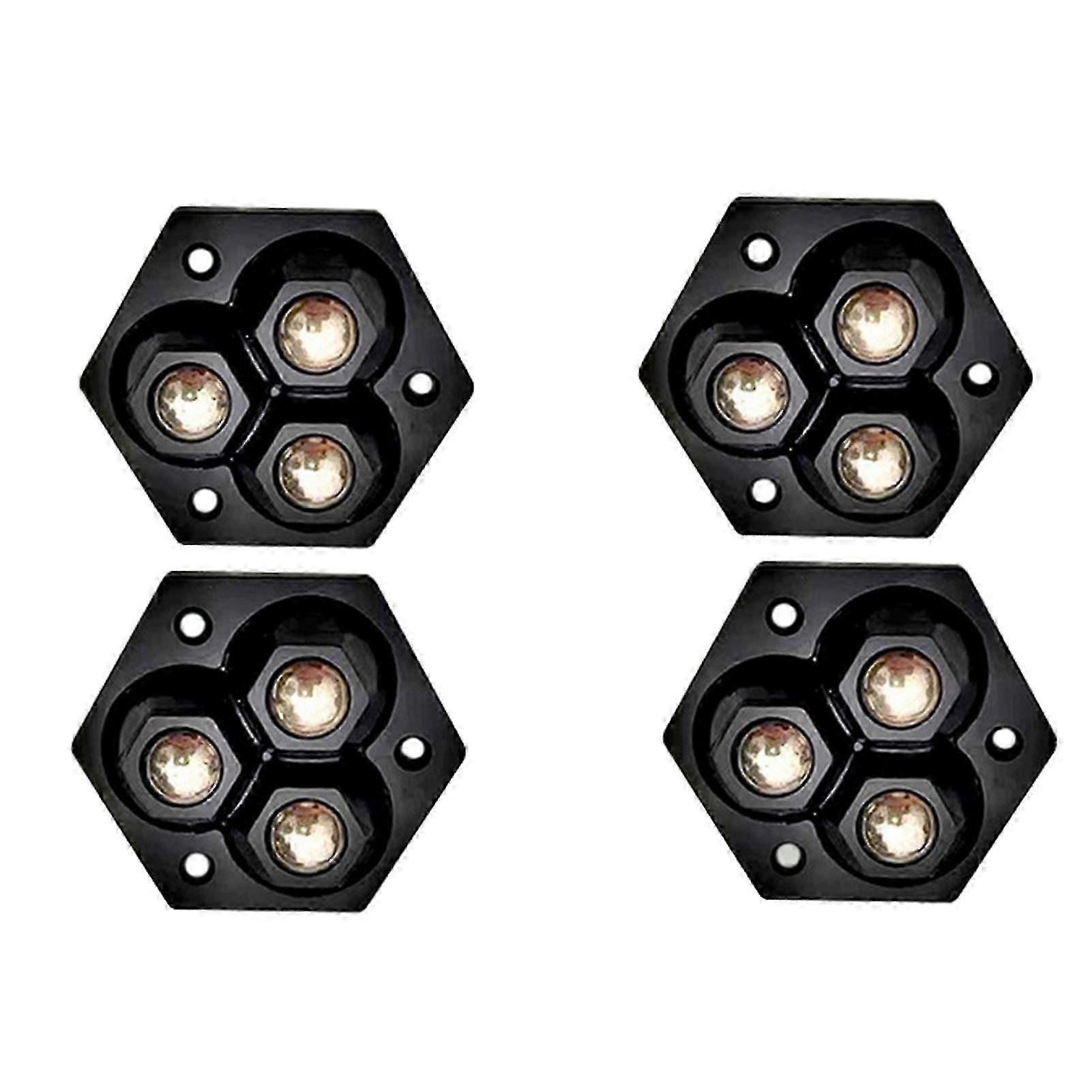4pcs Mini Universal Movable Wheel Silents Pasteable Stable Caster Wheel for Refrigerators