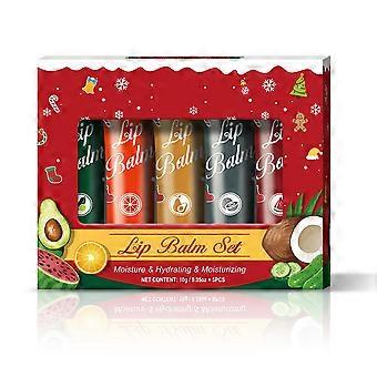 Natural Lip Balm Set with Deep Hydration, 100% Natural Formula, 5 Pack for Women