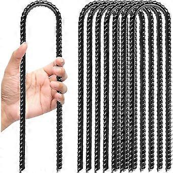 Paquete de 8 anclajes al suelo, cama elástica, anclajes al suelo (inoxidables), anclajes al suelo, piquetas de tienda, 30 cm de largo, 5 cm de ancho, piquetas de tienda, a prueba de tormentas, anclaje al suelo