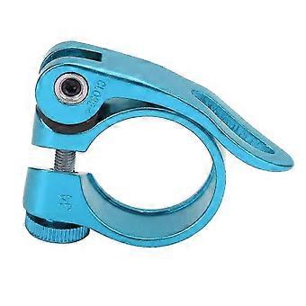 Abraçadeira de selim de liberação rápida em liga de alumínio, compatível com bicicletas de estrada e mountain bikes, compatível com XT-C68 31,8 mm (vermelha)
