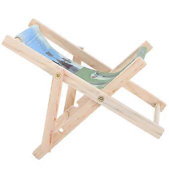 Miniature Doll Chair Wooden Hamster Furniture Comforting Rest Spot