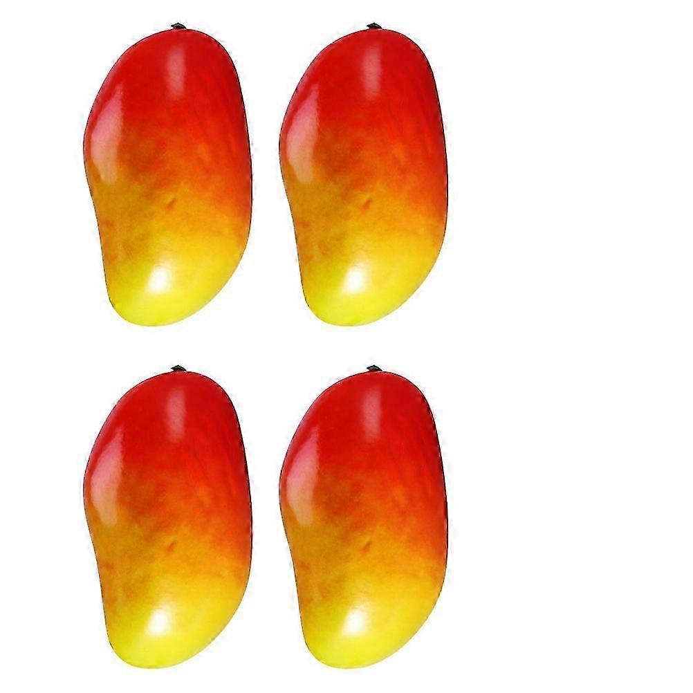 Party Fruit Model Plastic Mango compatible with Decoration 4Pcs Simulation Fruit Decor