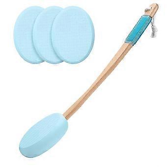 Lotion-Applikator für Rücken, Füße, 4 austauschbare Pads mit langem Griff, Sonnencreme-Applikator für den Rücken, A