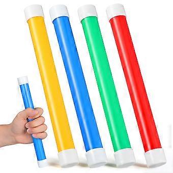 Assorted Color Plastic Relay Rod for Running Use 4Pcs Sensory Training Equipment