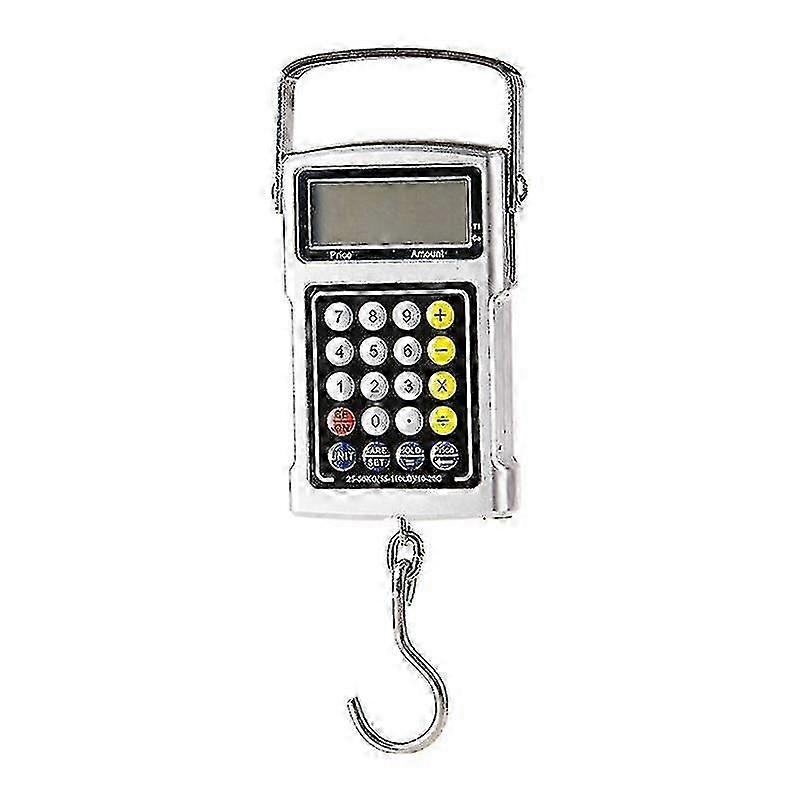 Handheld Scale 50kg/20g Portable Clock Temperature Display Calculator