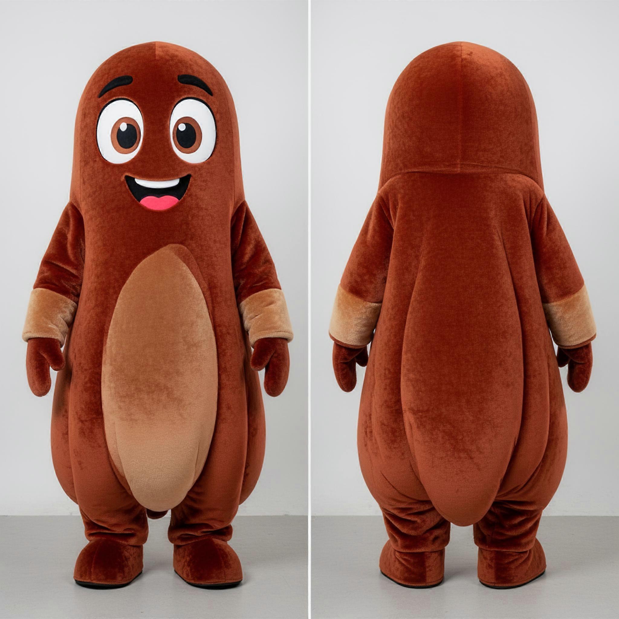 MASTICOT Rust Orange Wide Eyed Ghost Mascot