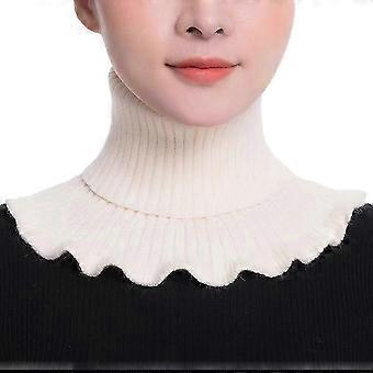 Women's Knitted Wool Fake Collar Warm Protective Neck Covers Shawls;; Small U4Z7