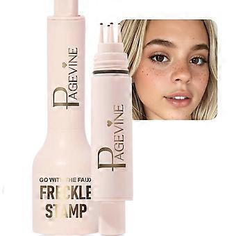 Sommersprossen-Stempelstift – Verbesserter Flüssig-Sommersprossenmarker mit mehrzackiger, weicher Spitze, Air-Cushion-Applikator für einen natürlich sonnengeküssten Look, langanhaltend