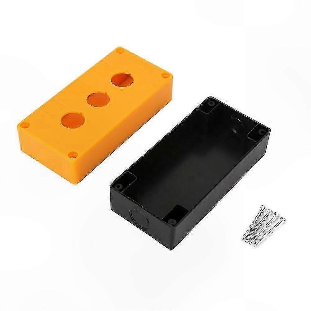 Yellow Waterproof Protective Case for 22mm Three-Hole Push Button Switch Control Box