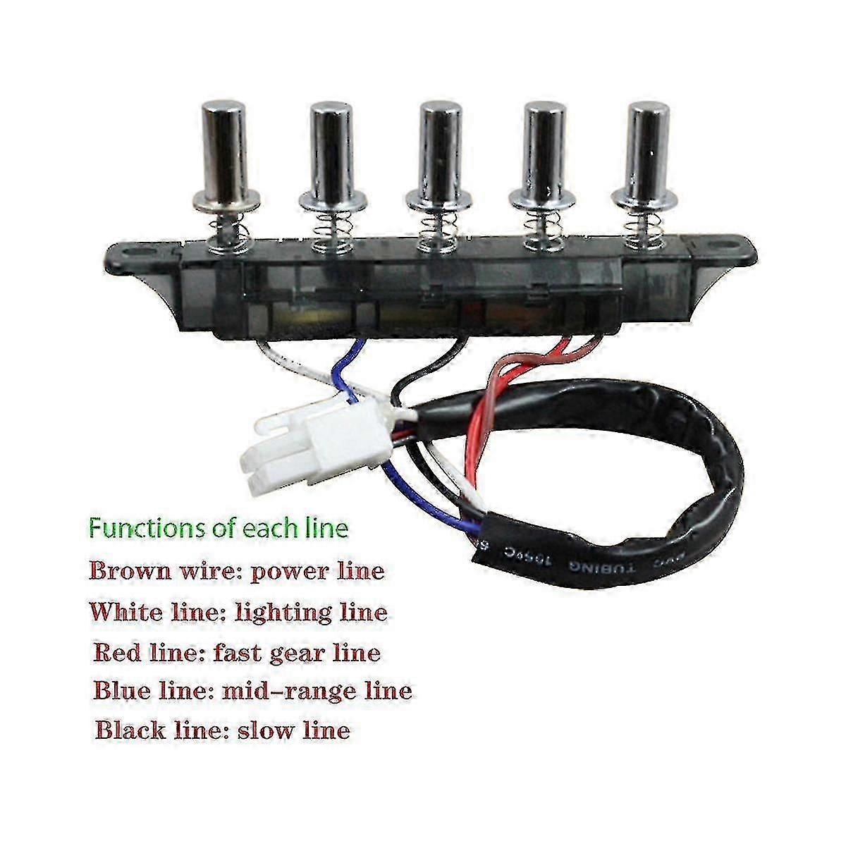 Range Hood 5-Button Universal Control Panel, Replacement Switch Board for Kitchen Ventilation