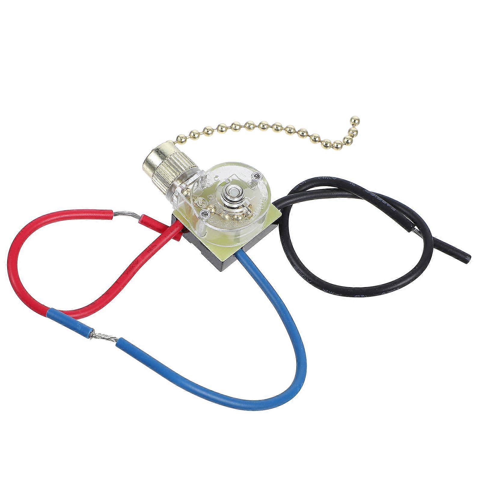 Ceiling Fan Pull Chain Switch for Light Control Plastic and Brass Material