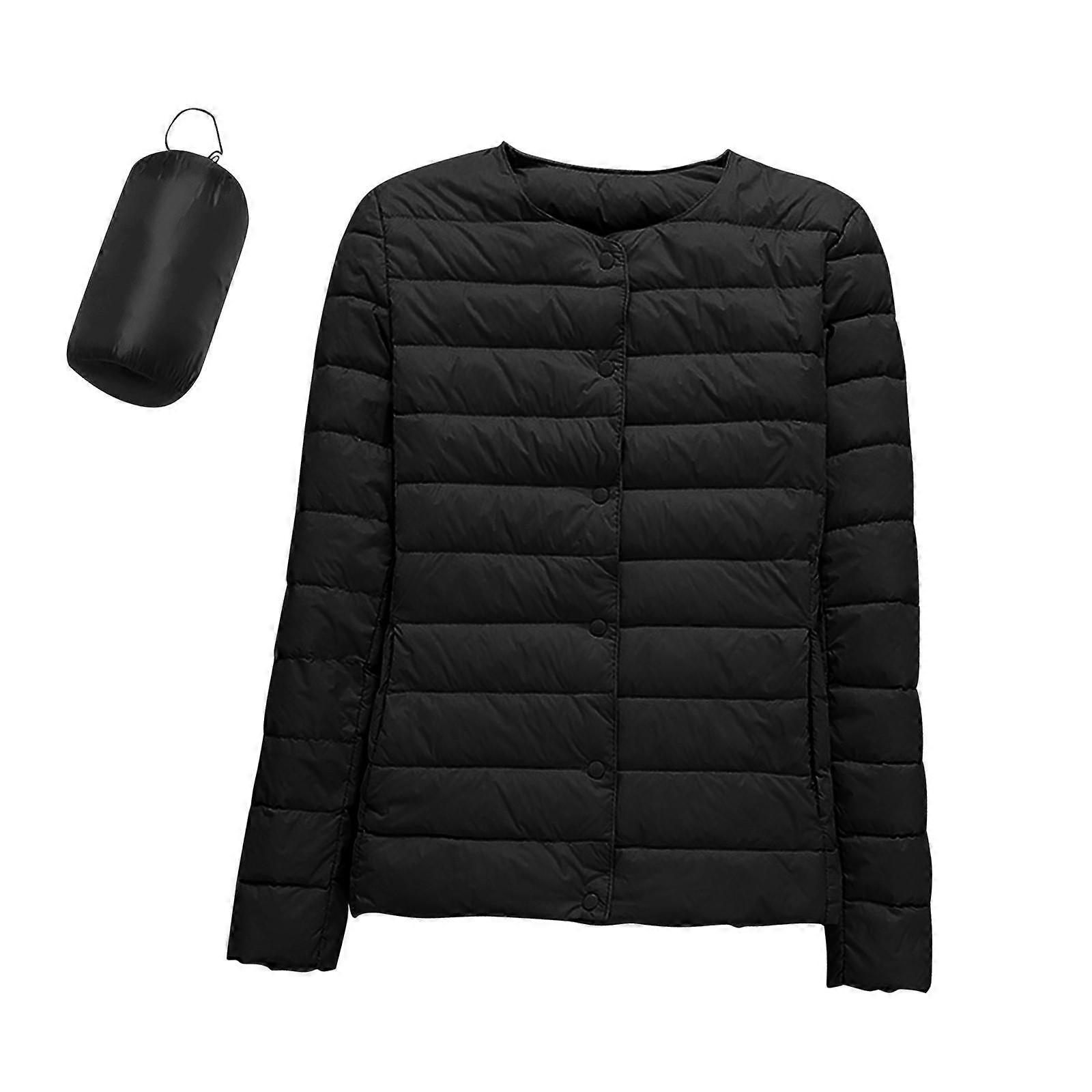 Women's Lightweight Down Jacket, Solid Color,Down Jacket With Pockets