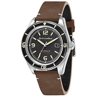 Spinnaker Vintage Fleuss Uhr für Analog Quarz Männer mit Rindsleder Armband SP-5055-01