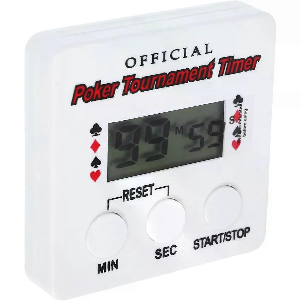 Digital Countdown Timer for Poker Party Games White Portable