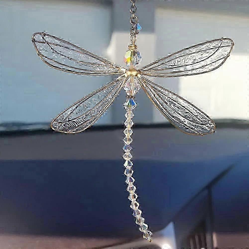 Handmade Crystal Dragonfly Sun Catcher
