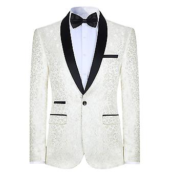 Fxiaoxian Men´s Casual Business Embroidered Print Slim...