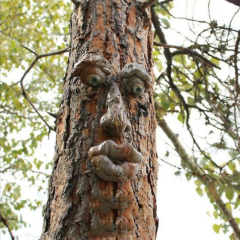 Tree Face Old Man Tree Trunk Weatherproof Hanging Tree Decoration Decorative Garden