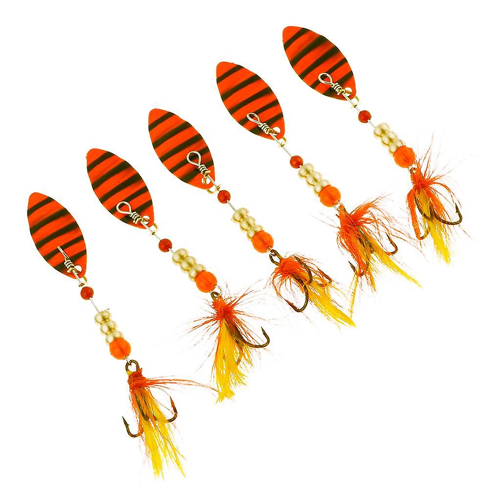 5Pcs Metal Spinnerbaits Jig Baits Hard Baits Spinners Baits B
