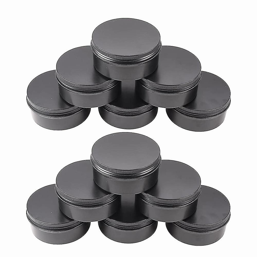 12 حزمة علب مستديرة علب المسمار أعلى علب الألومنيوم مع أغطية لبلسم الشفاه والتوابل والحلوى والشاي وكاندل