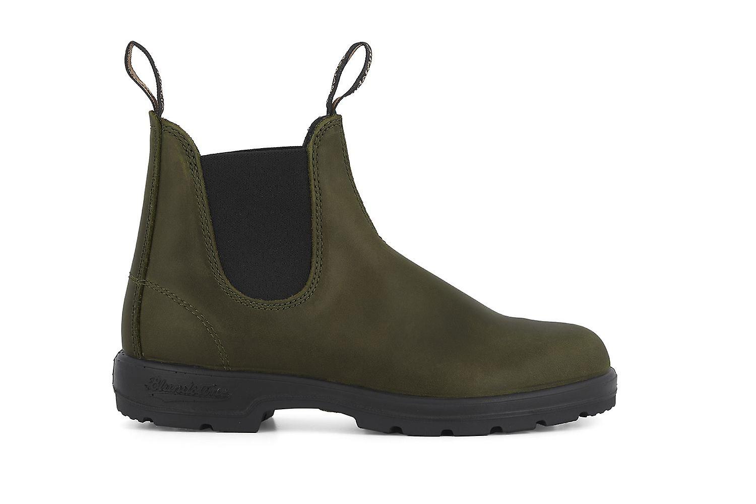 Blundstone 2052 绿色皮革切尔西靴