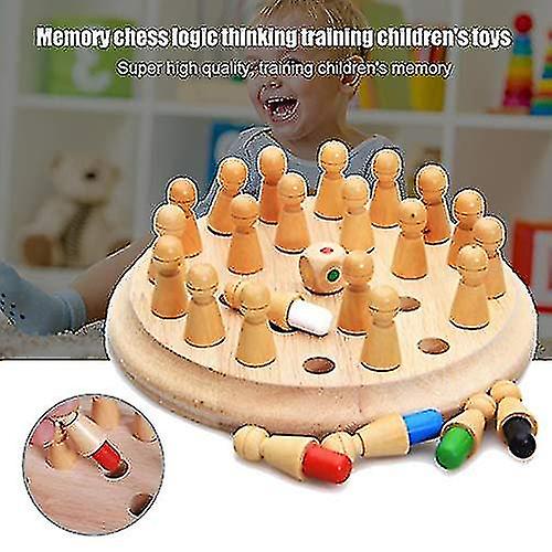 Wooden Memory Chess, Color Memory Chess, Kids Wooden Memory Match Stick Chess Memory Game