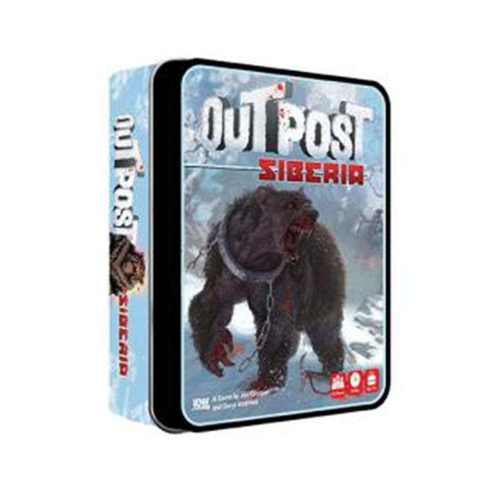 Outpost Siberia Strategy Card Game In Tin Ages Eight Years and Up 2 to 5 Players