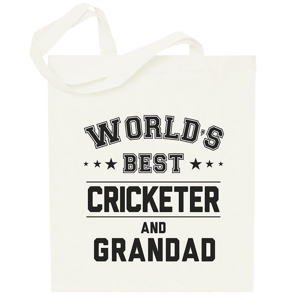 Worlds Best Cricketer And Grandad Totebag