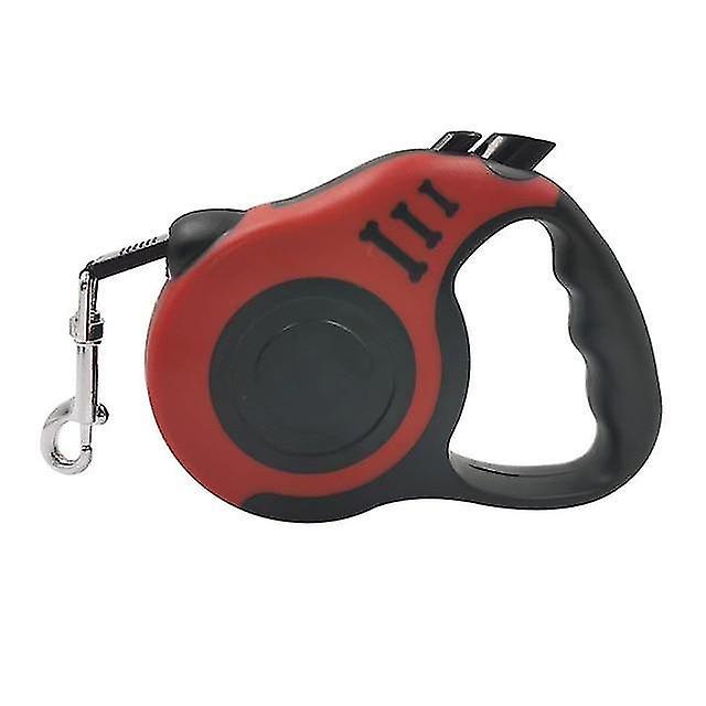 Red 5m Leash Automatic Retractable Nylon Lead Extending For Dog