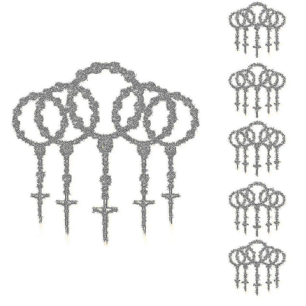 30 قطع المعمودية المسبحة الاكريليك مسبحة حبات المسابح الصغيرة مع لأول حفلة معمودية بالتواصل