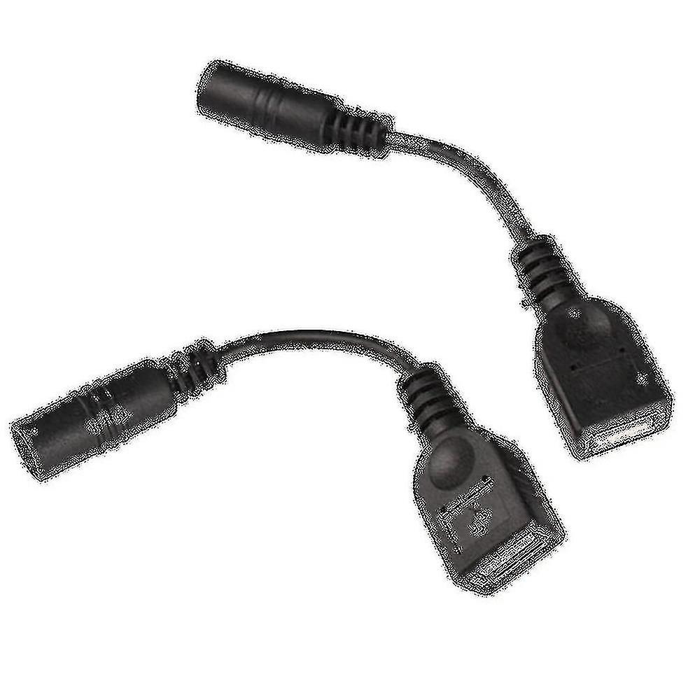 2 قطعة 5.5 × 2.1 مم تيار مستمر أنثى إلى USB Af Dc ذكر كابل موصل الطاقة لمحول الكمبيوتر المحمول