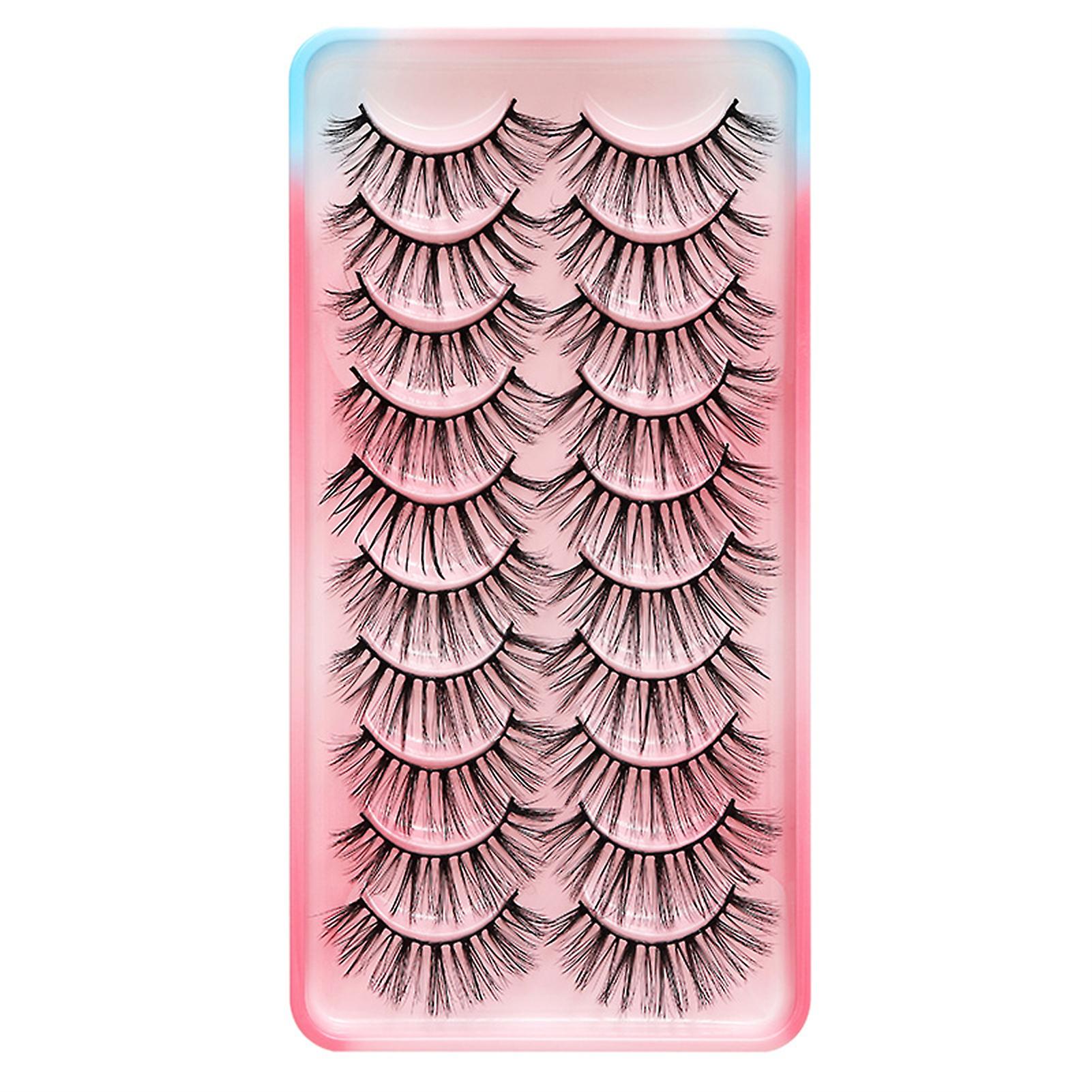 10 Pairs Natural Fake Lashes Simulation Soft Com