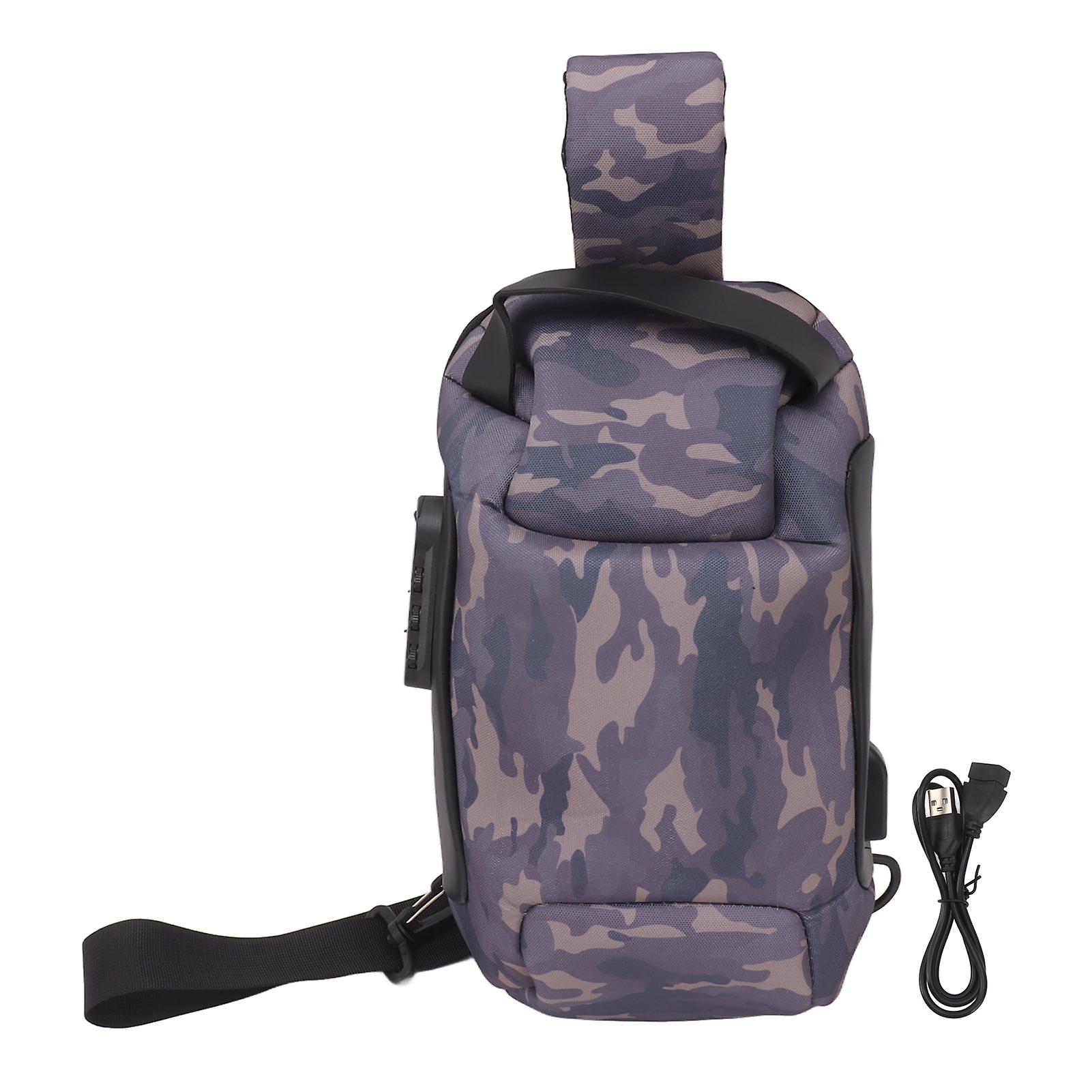 Camera Bag High Density Canvas Waterproof Large Capacity Widened Shoulder Belt Password Lock Bag for Travel