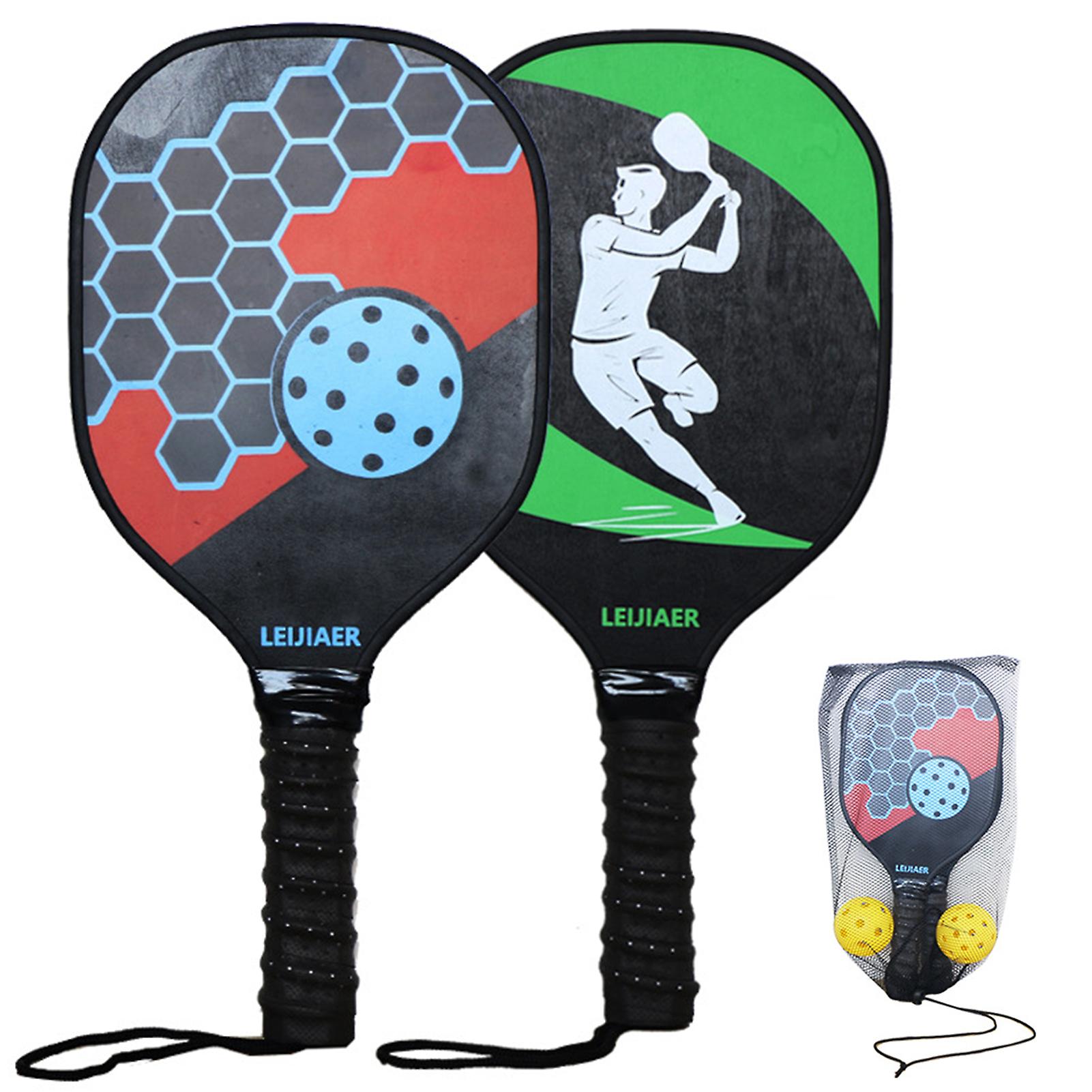 Pickleball Paddles Set Of 2 Wooden Pickleball Rackets