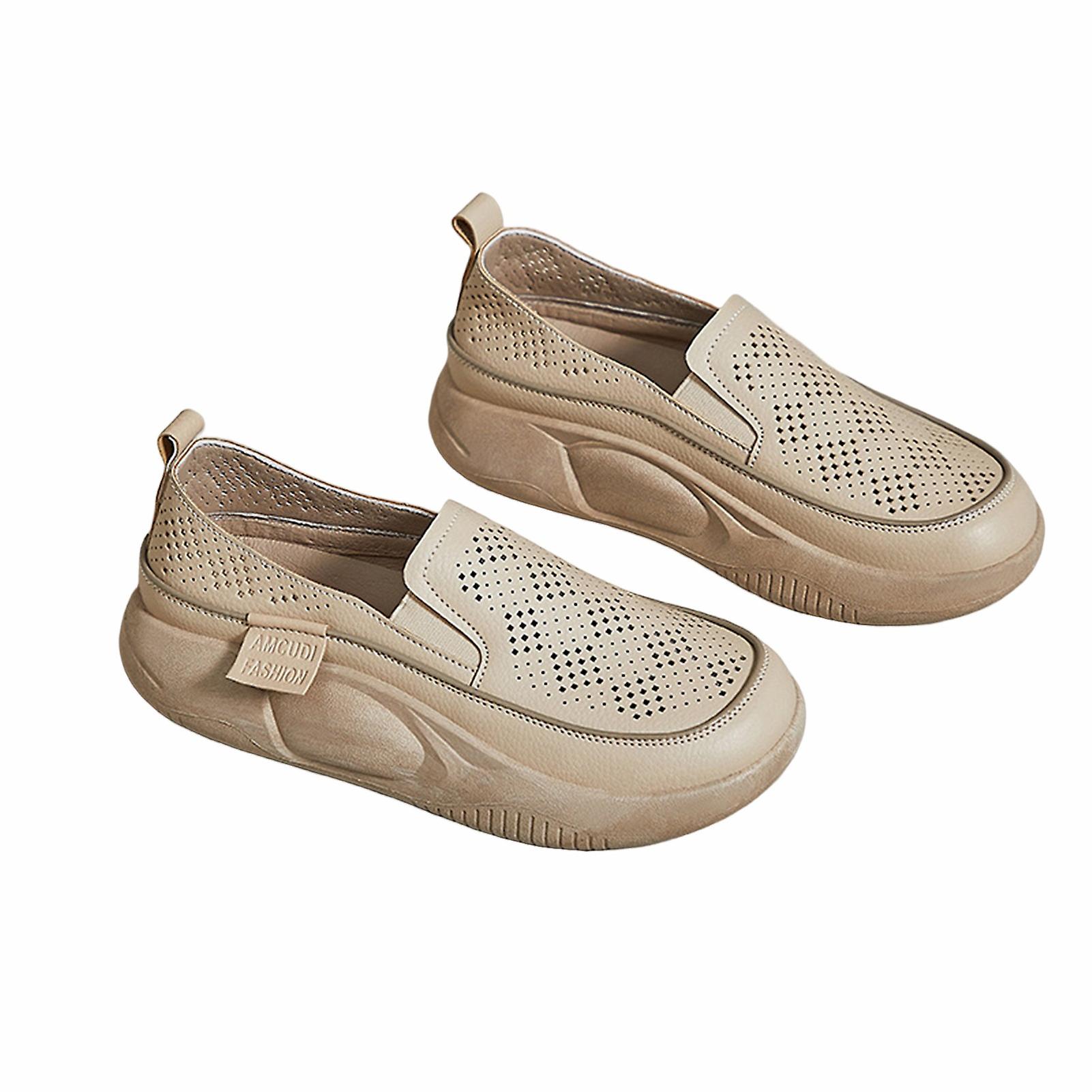 Platform Loafer For Women Females Solid Color Walking Shoes For Dating Traveling Vacation