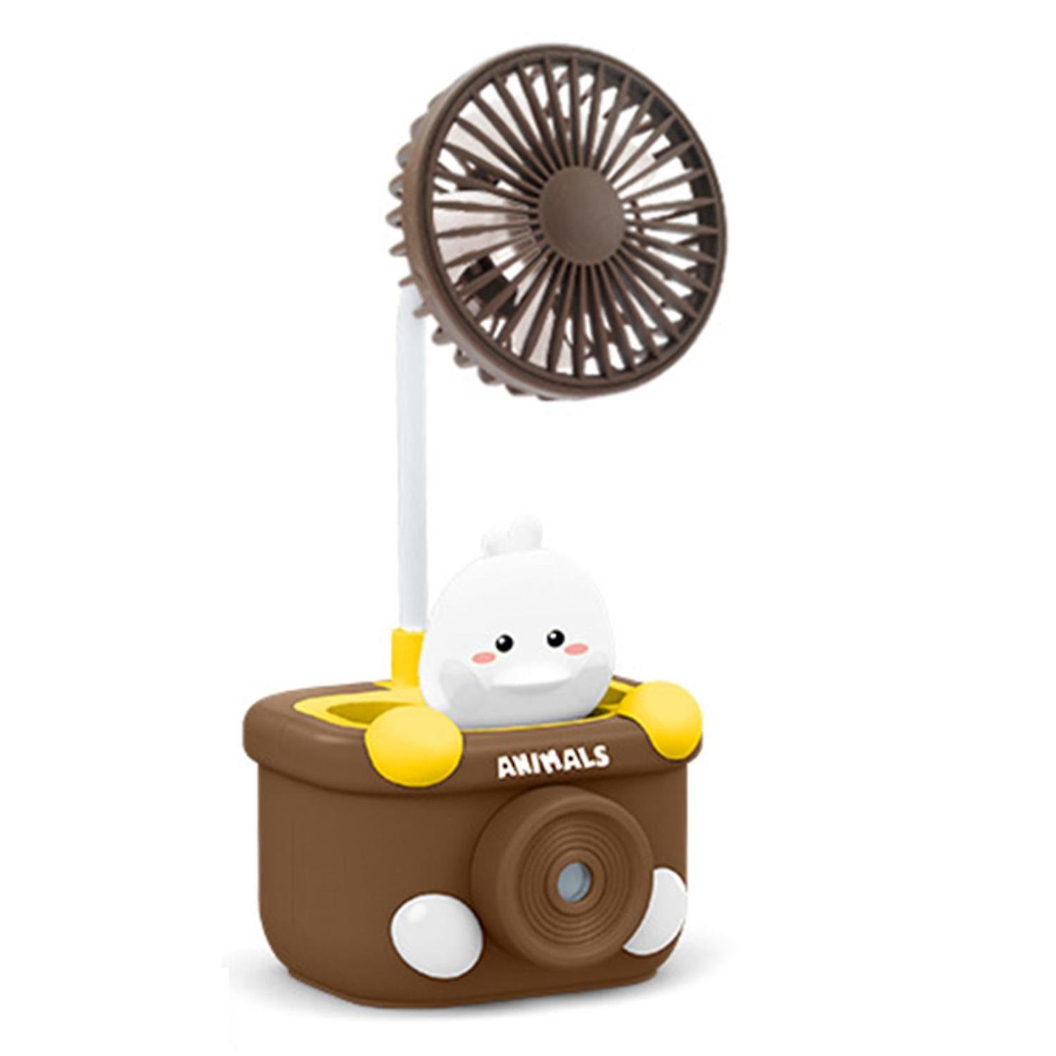 Desktop Fan With Pen Holder Adjustable Angle Usb Socket Foldable Silent Fan