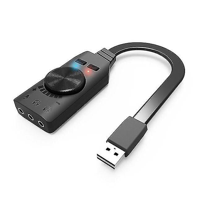 Gs3 Virtual 7.1 Channel Sound Card Converter Adapter External Usb 3.5mm Headset Stereo For Pc Desktop Notebook