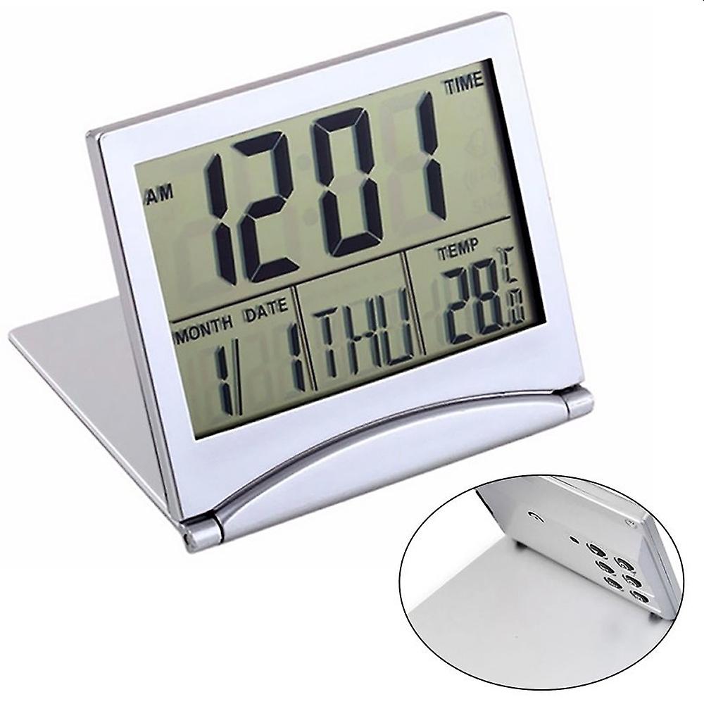 MT-033 LCD Display Folding Digital Alarm Clock