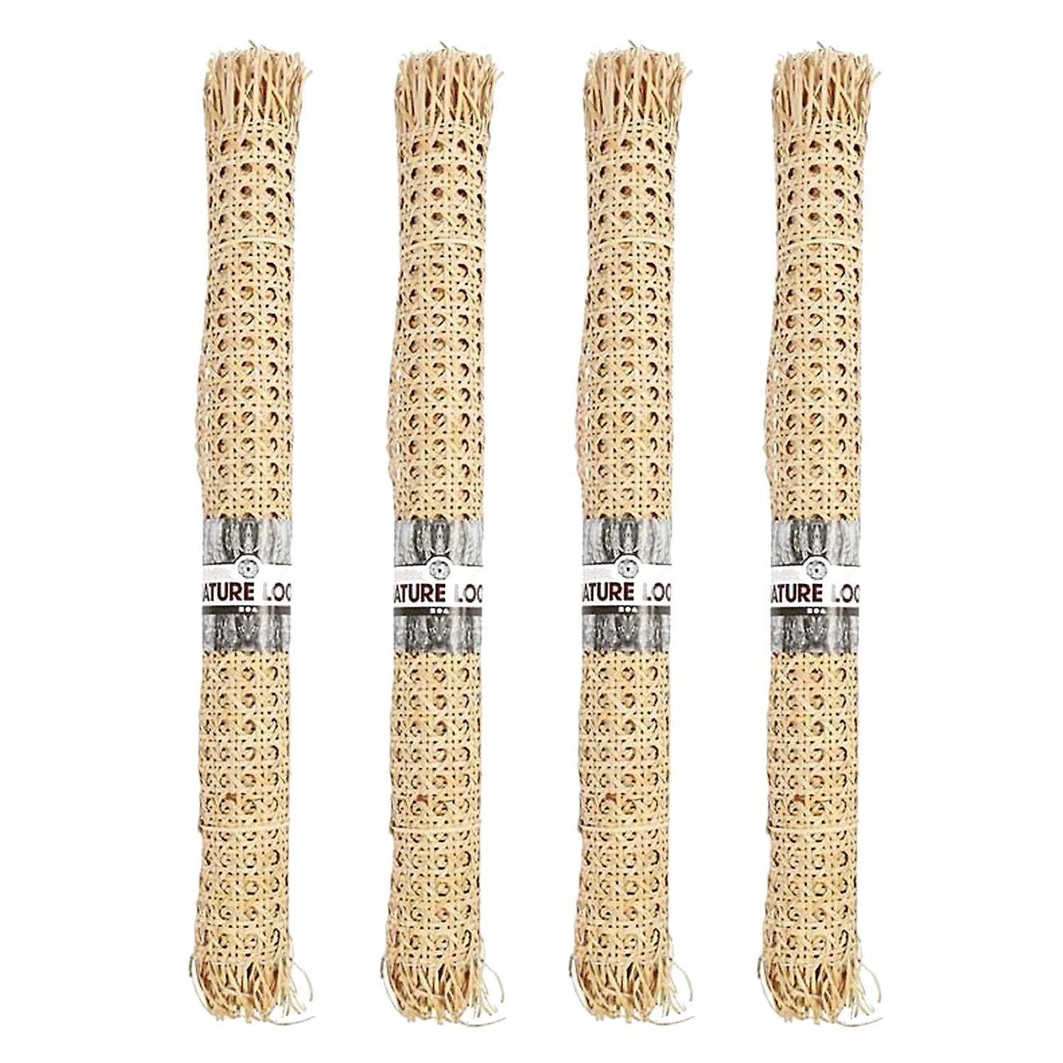 4 rolls of wide braided rattan cane 40 x 50 cm