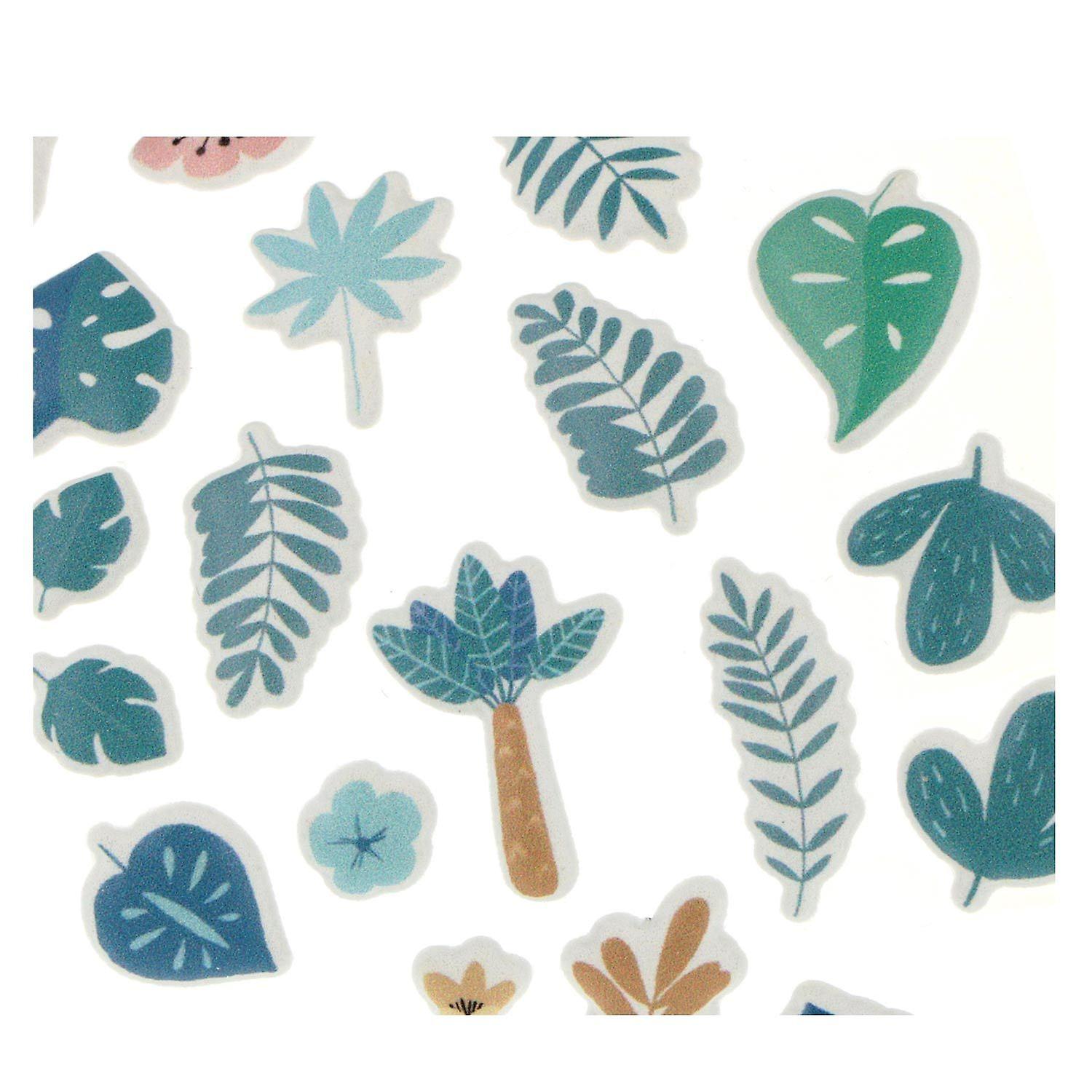 3D plant stickers safari