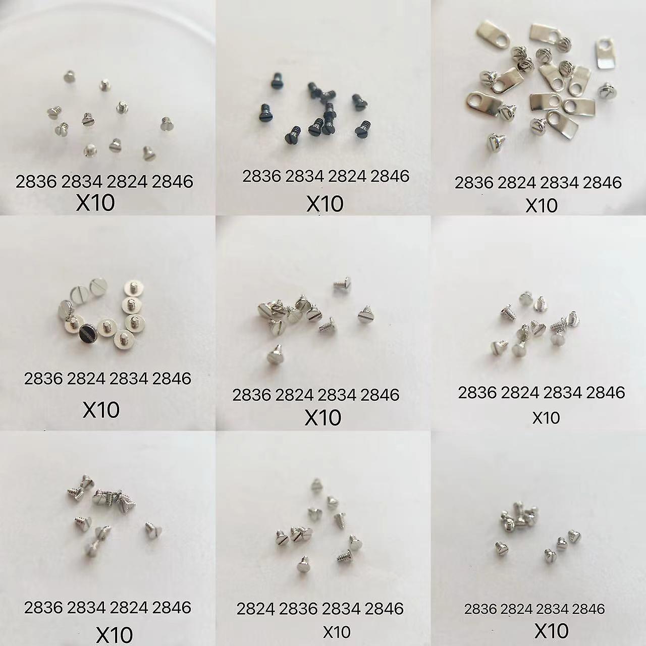 10pcs Watch Movement Accessories Are Suitable For 2836 2824 2834 2846 Movement Fixing Machine Screw Fixing Machine Lock Plate Clock Replacement Parts