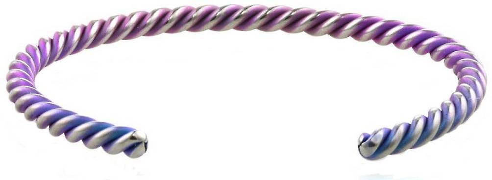 Ti2 Titanium Colourful 5mm Coil Bangle - Pink