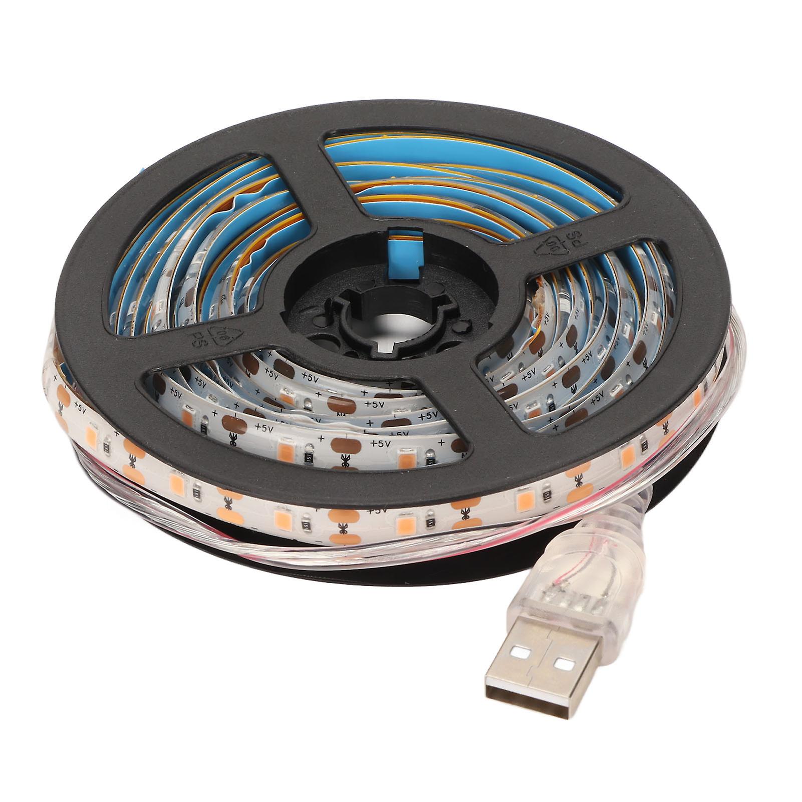LED Plant Grow Light Strip Full Spectrum Waterproof USB Powered for DIY Hydroponic Grow Tent 5V 2M